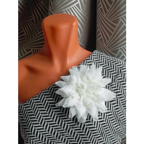 Брошь, голубой, золотой