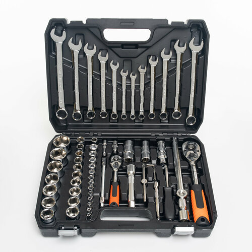 Набор инструментов 61 предмет для авто, для мастерской, ключи, головки, биты, авто инструменты в кейсе