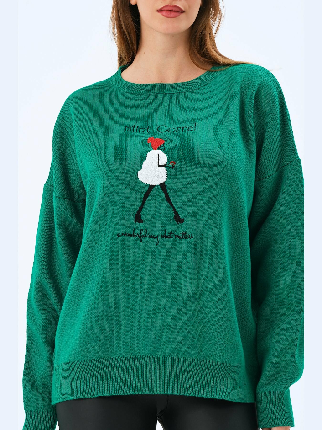 Свитер Beauty Bell, размер 42-52, , зеленый — фото 1