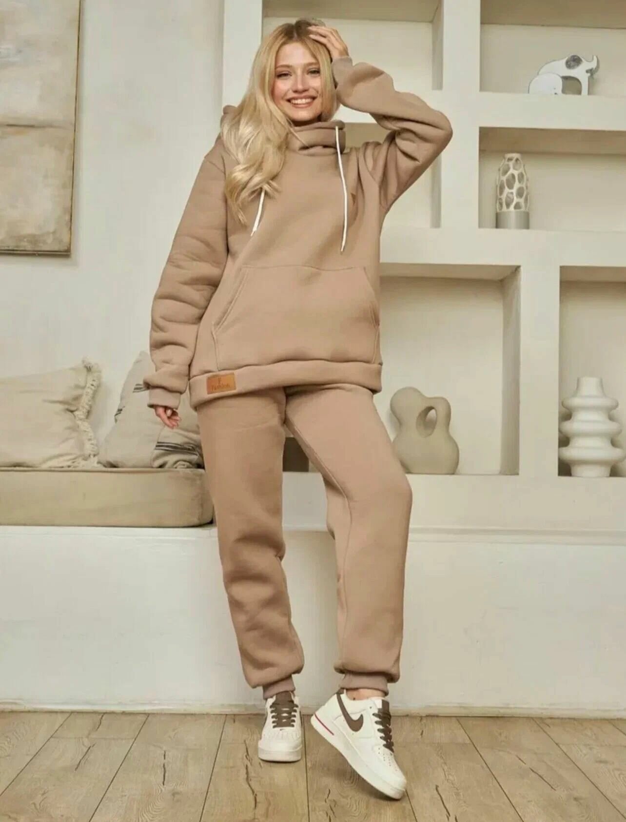 Комплект одежды  Спорт для всех размер 50-52 темно-бежевый