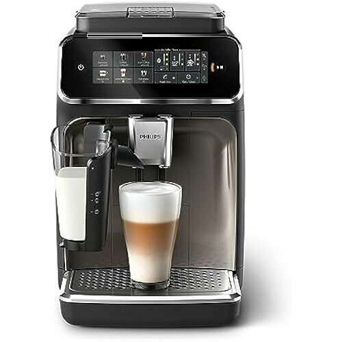 Полностью автоматическая кофемашина Philips серии 3300 6 напитков молочная система LatteGo SilentBrew 100 керамическая кофемолка фильтр AquaClean черный хром EP334790 67300₽