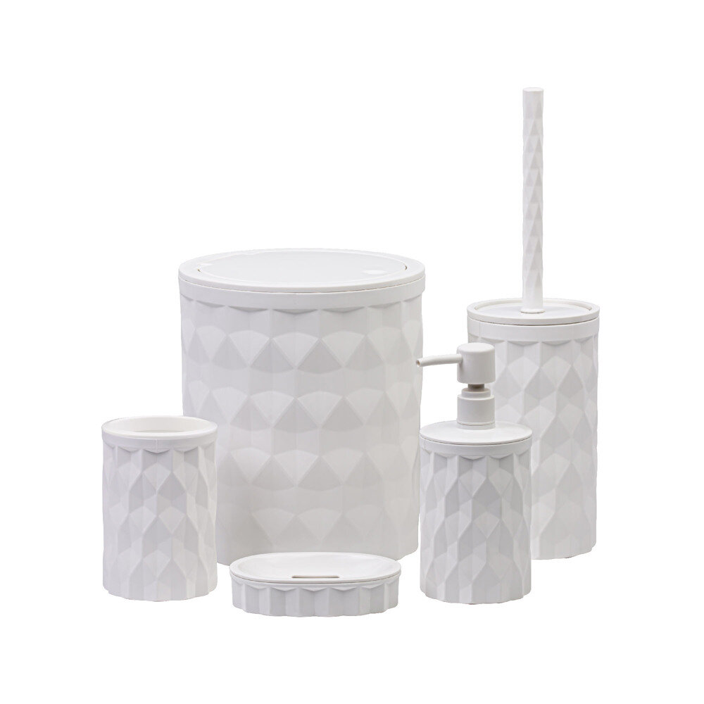 Мыльница Fixsen Diamond White FX-461-4 пластик цвет белый — фото 1