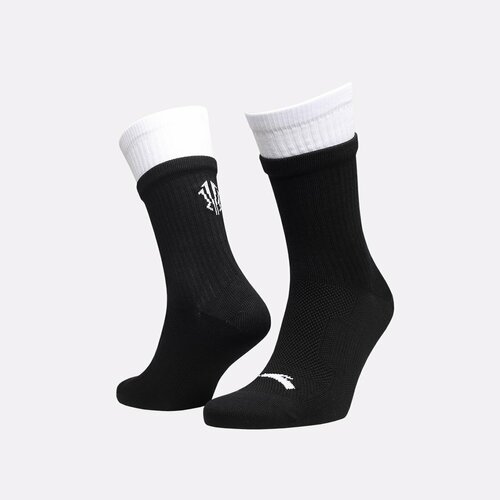 фото Носки anta crew socks, размер l, черный/белый