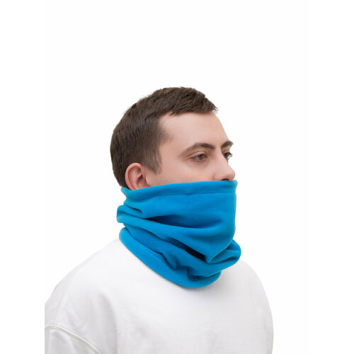 фото Снуд poncho_id бафф для взрослых и детей,34х26 см, голубой