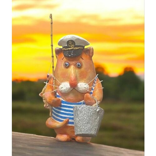 Кот моряк статуэтка 14 см.