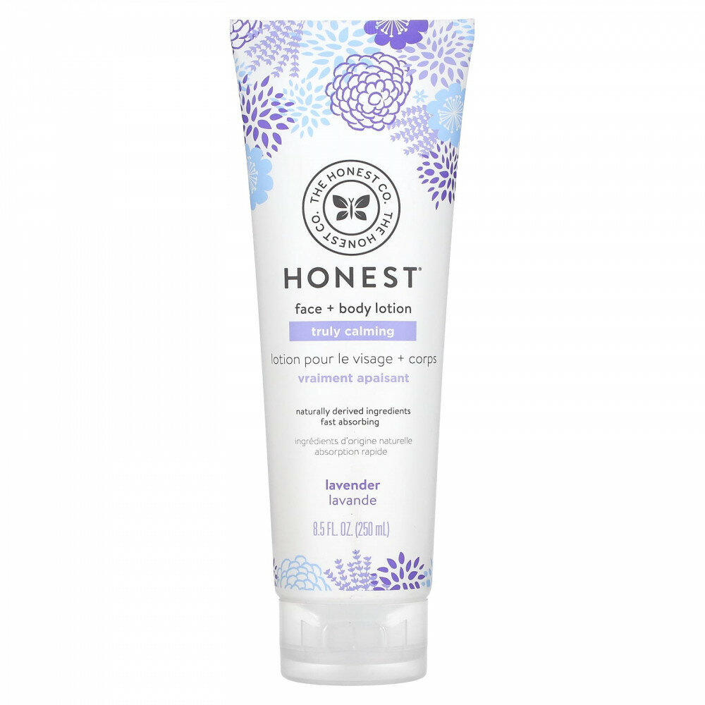 The Honest Company, Успокаивающий лосьон для лица и тела, лаванда, 250 мл (8,5 жидк. Унции)