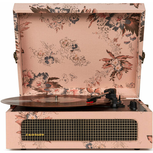 Виниловый проигрыватель Crosley Voyager Floral CRL8017A-FL розовый 24990₽