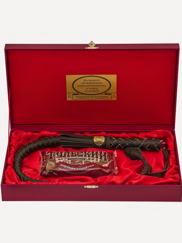 Изображение товара Подарочный набор "Кнут и пряник" в футляре красного цвета