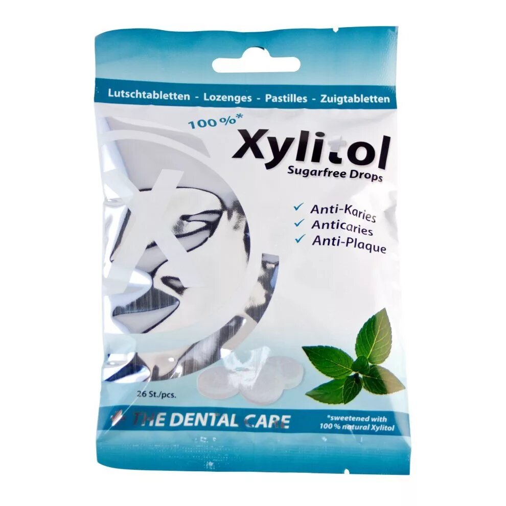 Леденцы Miradent "Xylitol", антибактериальные, мятные, без сахара, 26 штук