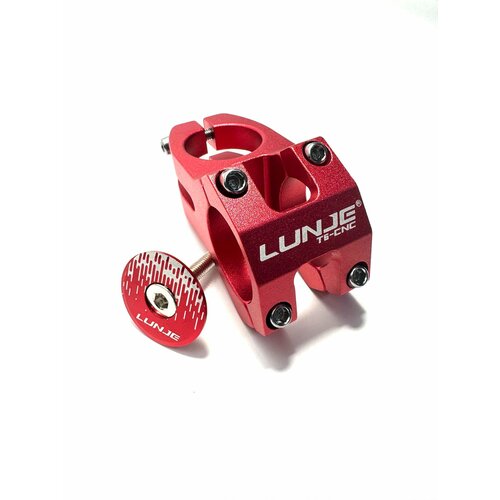 Вынос руля для велосипеда +крышка с болтом, цвет красный