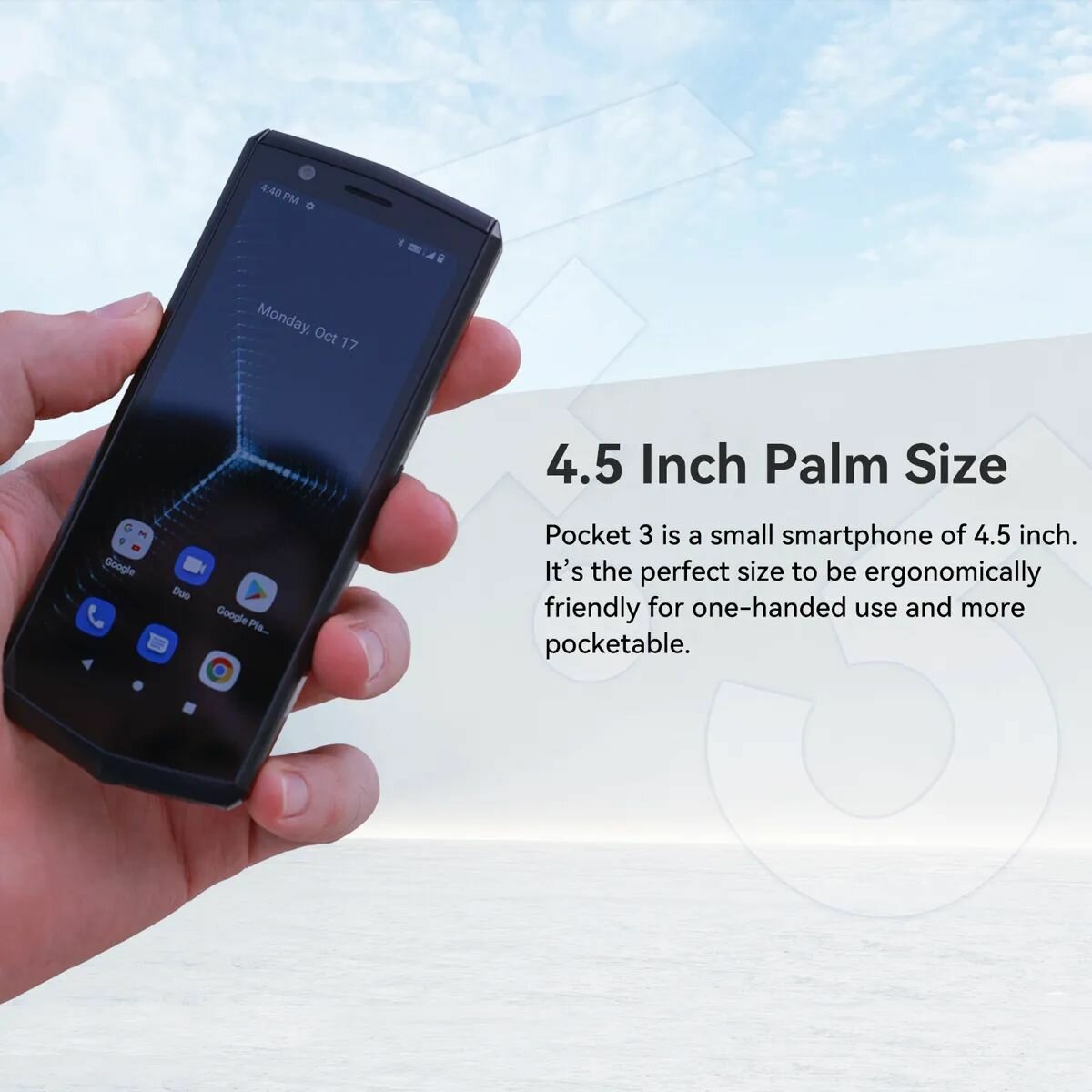 Смартфон CUBOT Pocket 3, 2 SIM, 4/64 Gb, NFC, синий — фото 1