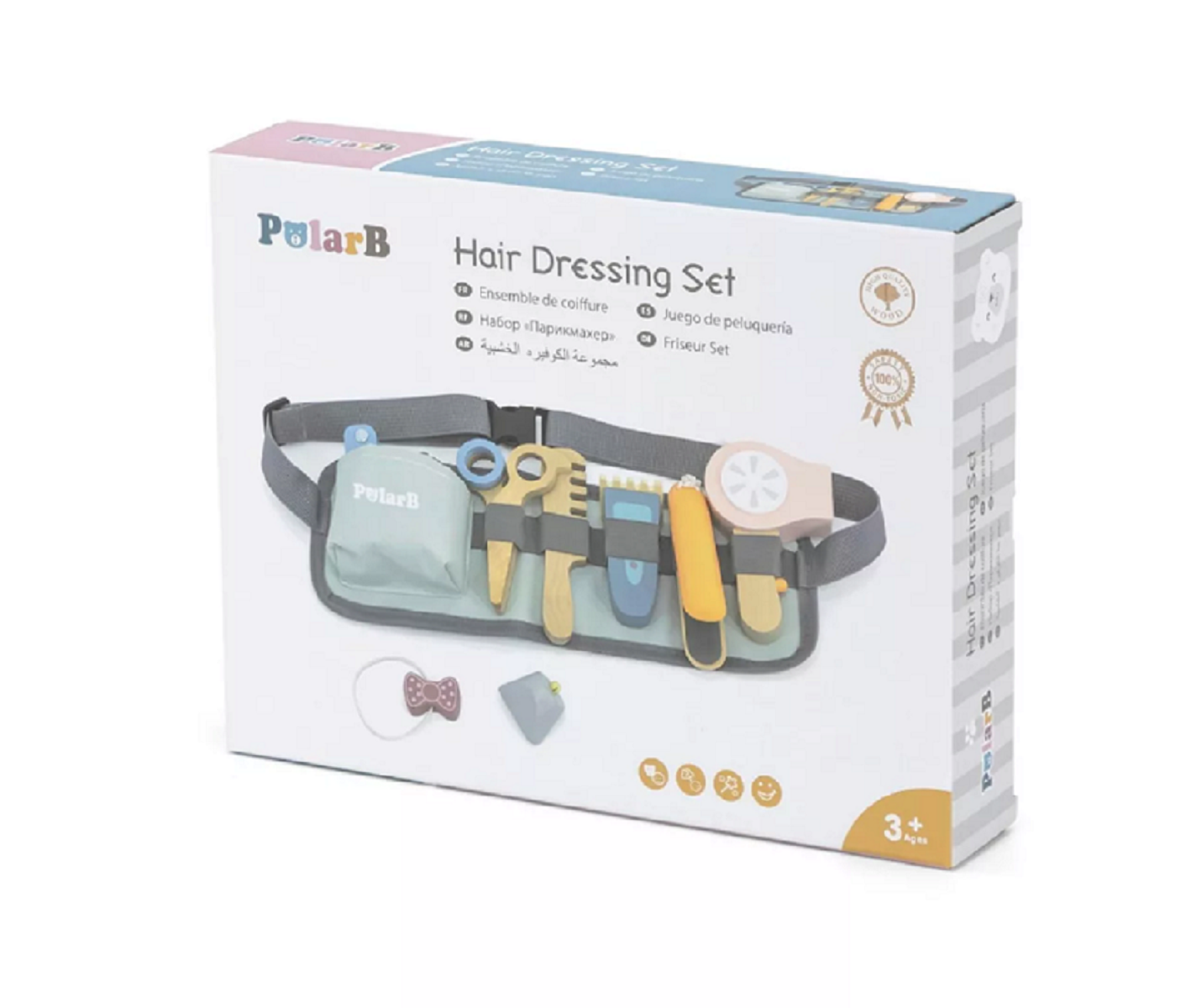 Набор Viga PolarB Парикмахер, 10 предметов, в поясной сумке, в коробке 44201