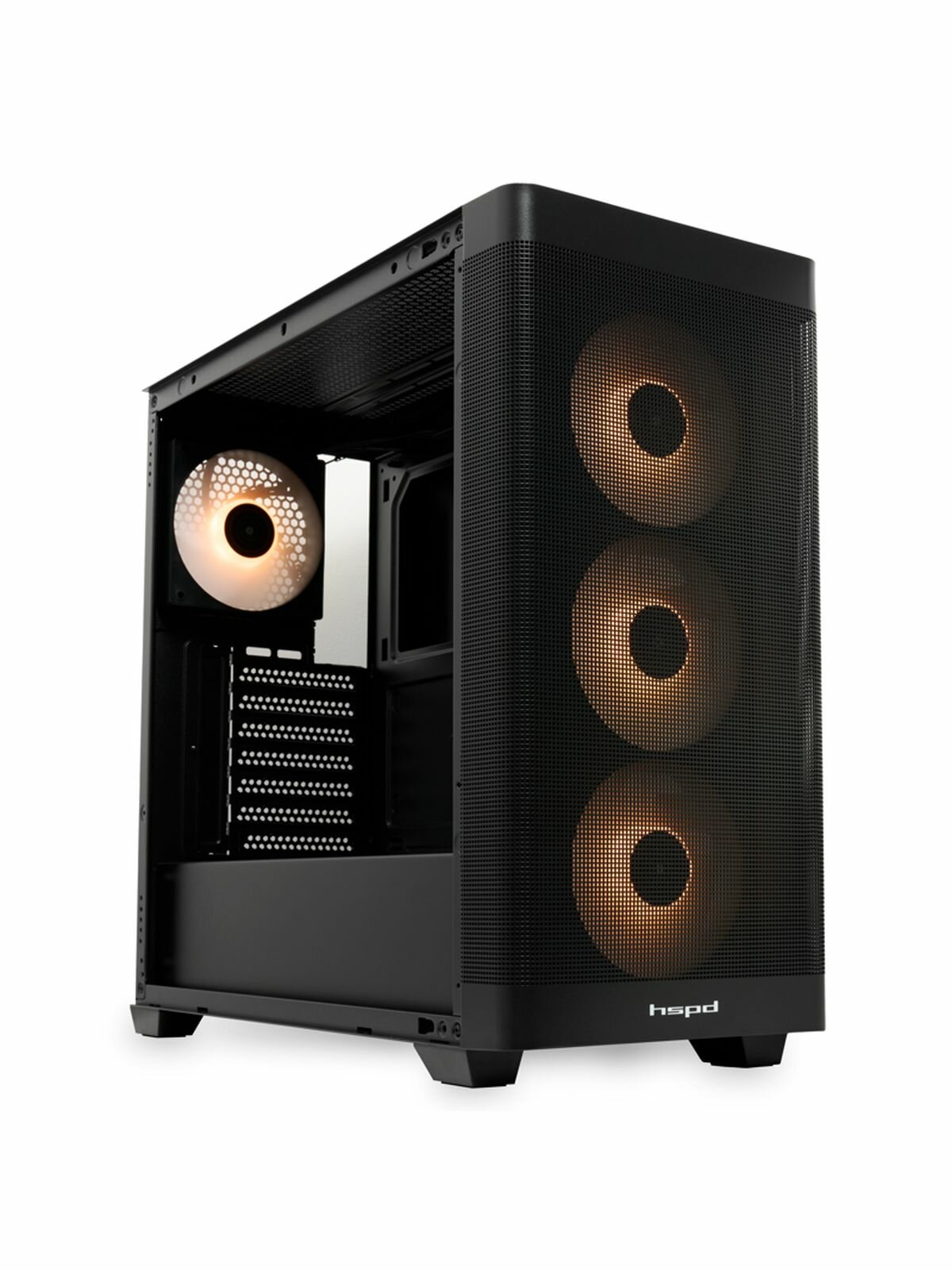 Корпус для ПК без БП HSPD M740 Black (M740-TGBK-ARGB) — фото 1