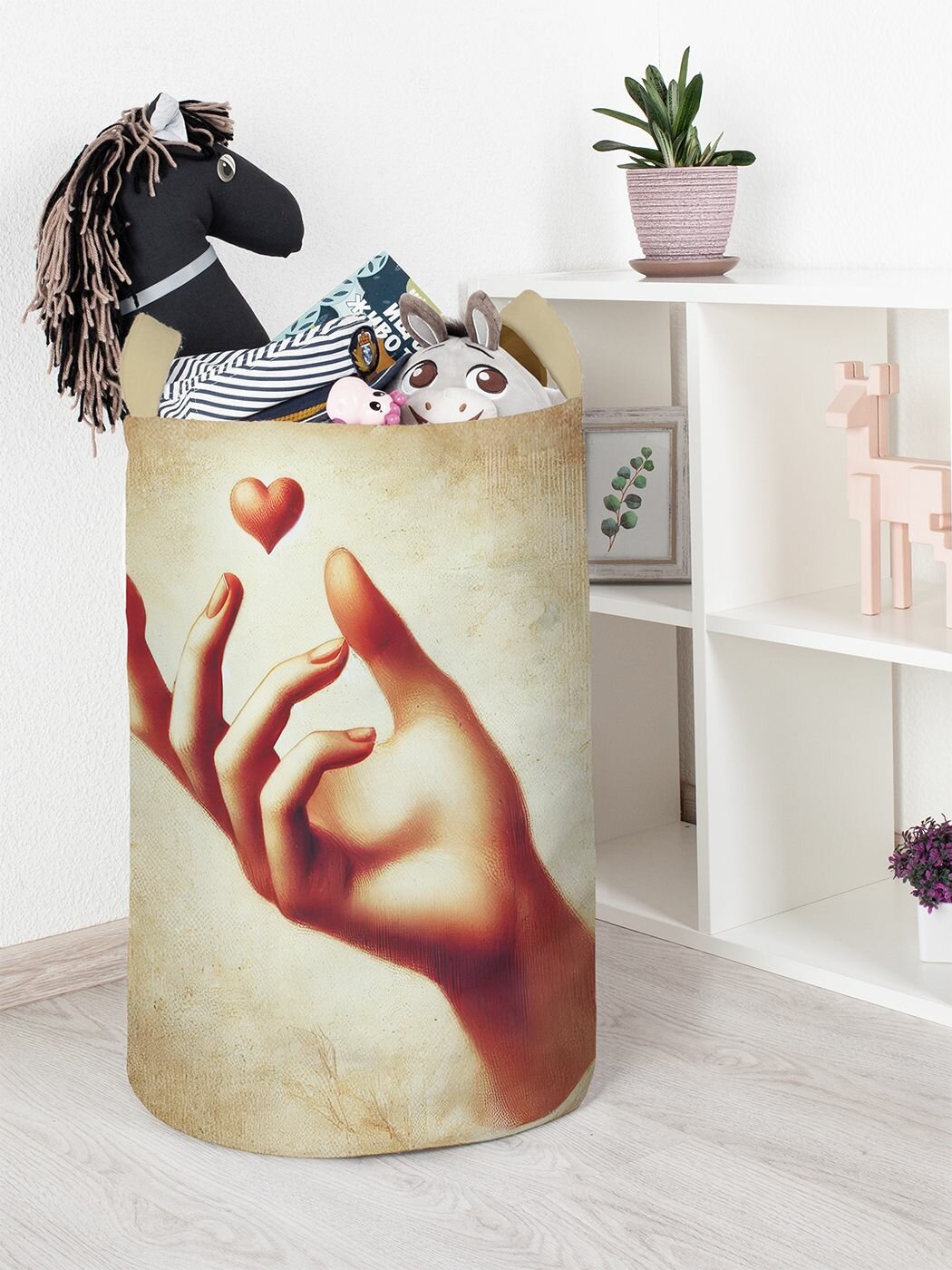 Корзина для хранения игрушек "Дарю любовь" 75л, , JoyArty, серия День св. Валентина