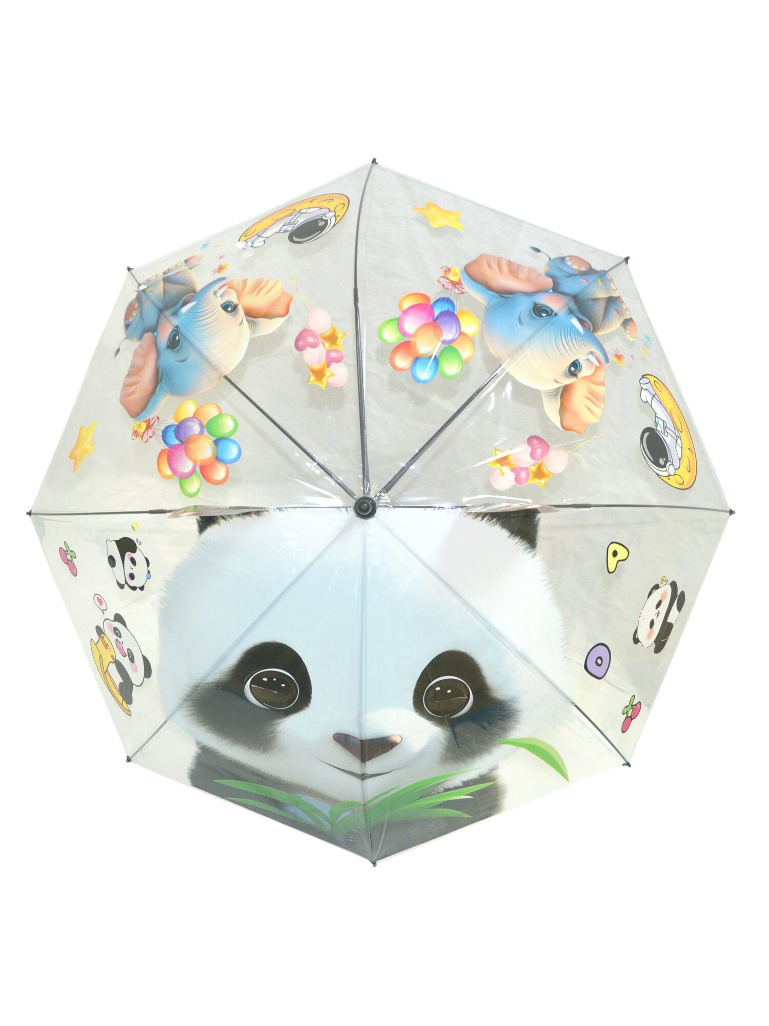 Зонт-трость Ame Yoke, черно-белый — фото 1