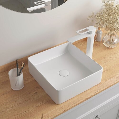 Изображение товара Раковина накладная IDDIS Slide SLIWM01i27 эмаль белая матовая