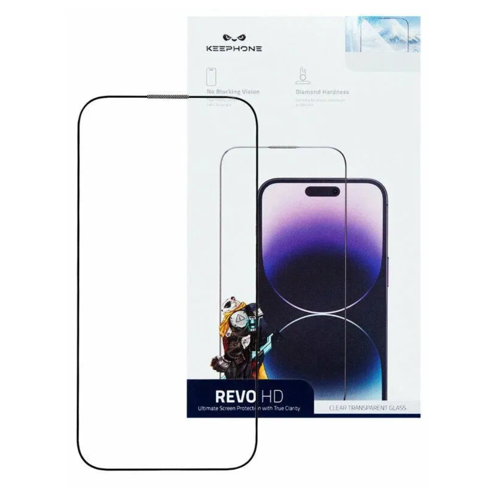 Защитное стекло для Iphone 16 Pro Max KEEPHONE прочное 9H, олеофобное высокой четкости Ultra HD