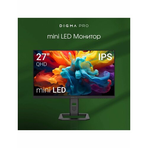Монитор 27" Digma Pro Action S, 2560х1440, 180 Гц, IPS, черный (dm27sp06)