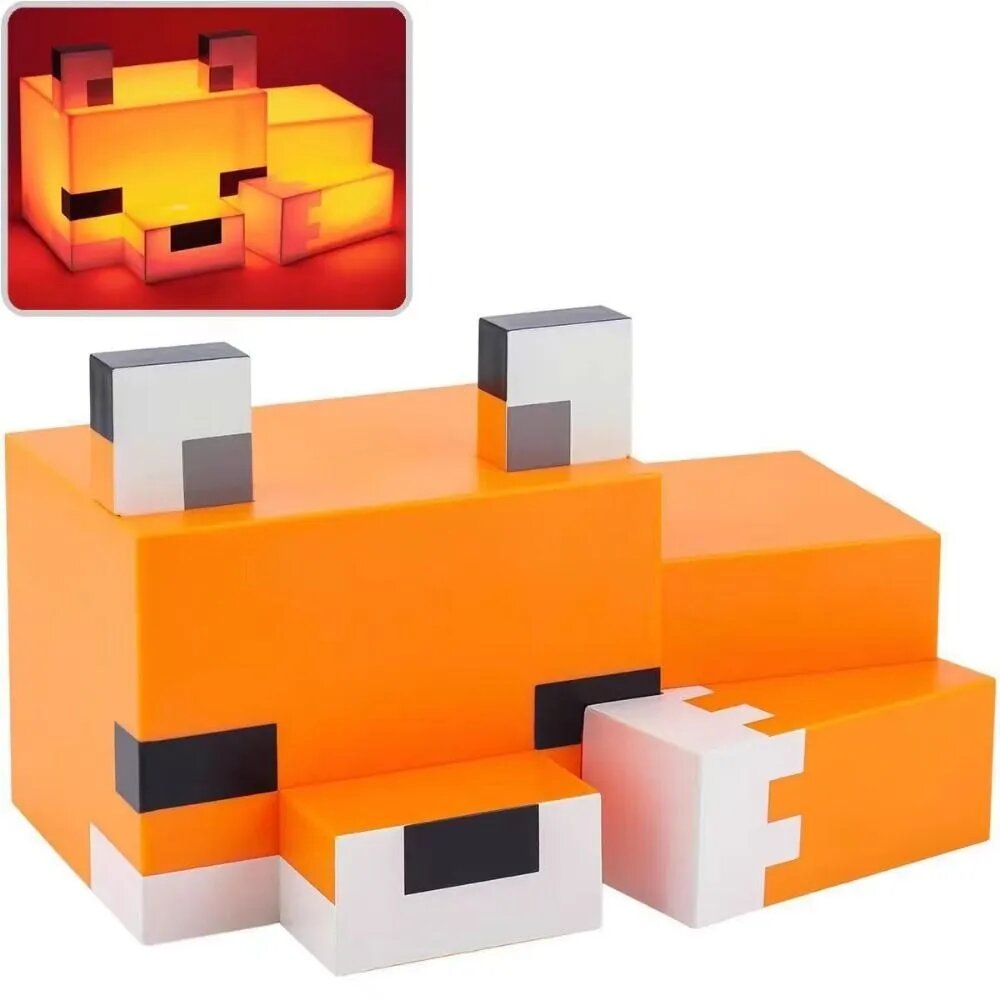 Светильник Майнкрафт - Orange Fox, ночник детский из игры Minecraft