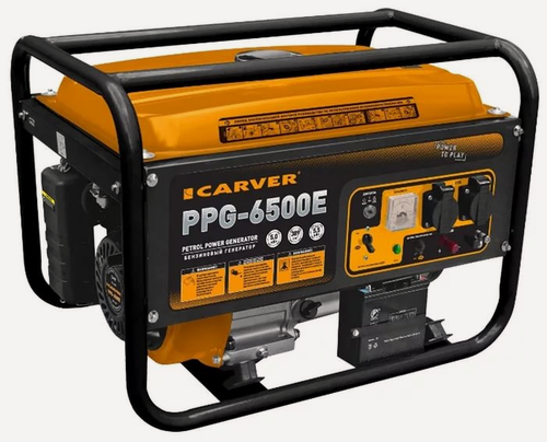 Изображение товара Бензиновый генератор CARVER PPG-6500Е LT-188F 01.020.00005