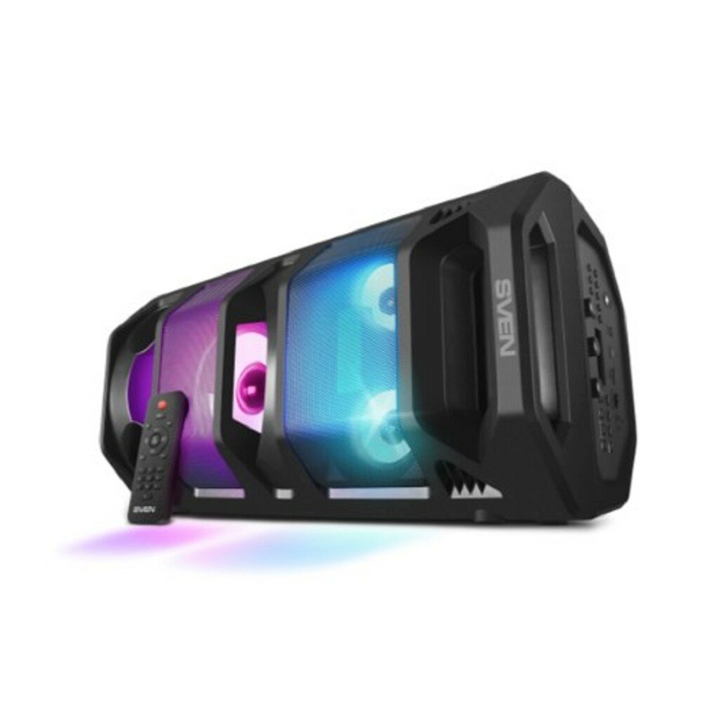 Sven Портативная акустика 2.0 PS-670 SV-020170 черная, 2x32.5 Вт RMS , BT, FM, USB, microSD, LED-дисплей, пульт