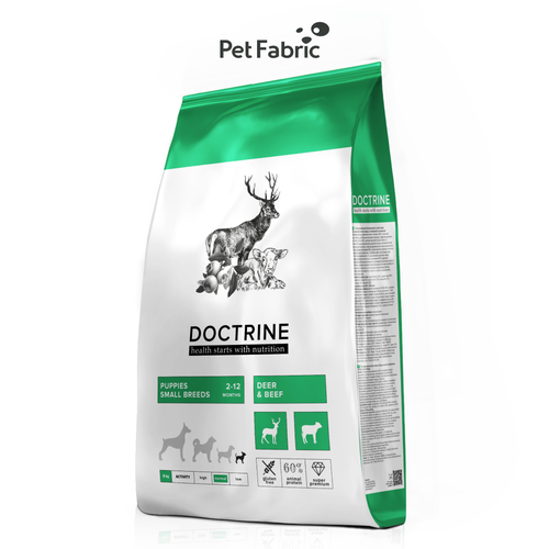 Корм для щенков Doctrine с телятиной и олениной 1 уп. х 1 шт. х 8000 г (для мелких пород)