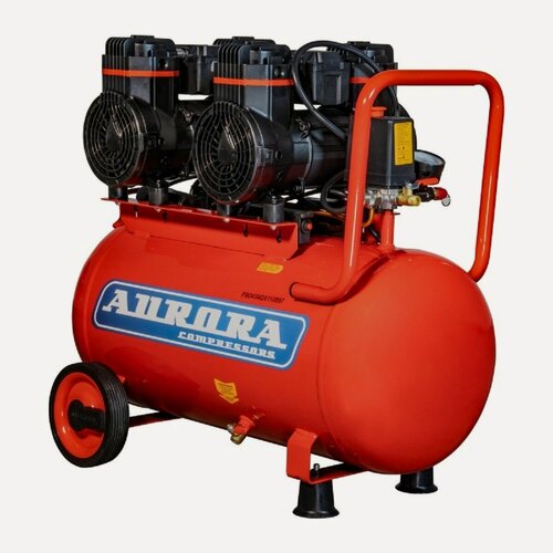 Изображение товара Компрессор поршневой безмасляный AURORA PASSAT-45М BLACK тихий (40л, 410л/мие, 2,6 кВт)