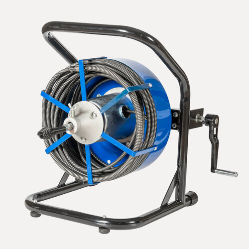 Изображение товара Машина для удаления засора барабанного типа с ручным приводом. Для труб до 15м, диаметр до 100мм, крокочист 50716-9-15