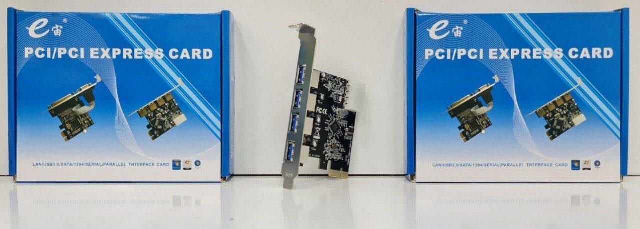 PCI USB 3.0 контроллер 4 порта 480 Мбит/с высокоскоростной адаптер — фото 1