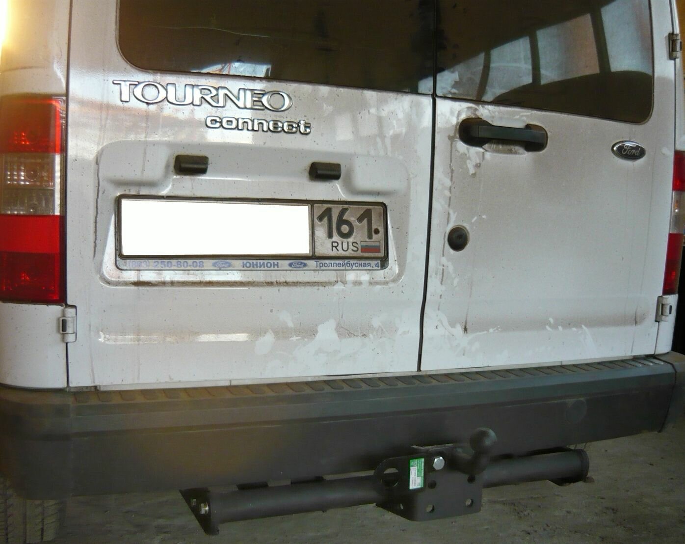 Фаркоп(прицепное) Лидер-Плюс для FORD TOURNEO CONNECT (PU2) 2002 - 2013(паспорт и сертификат в комплекте)(без электрики)F111-FC