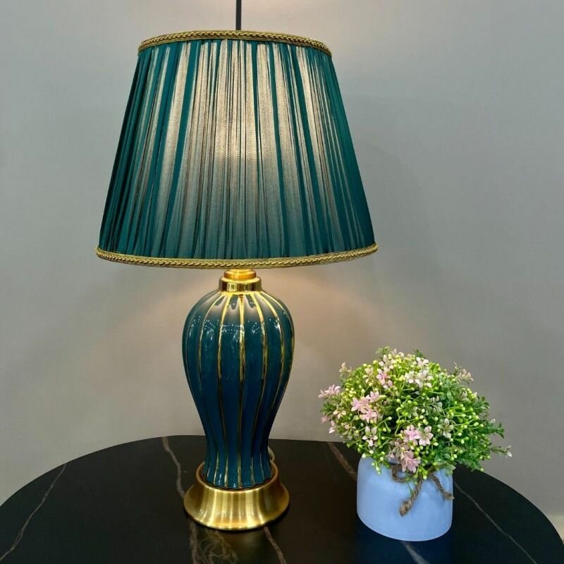 Керамическая настольная лампа, прикроватная лампа для гостиной, кабинета, спальни, 50*30CM