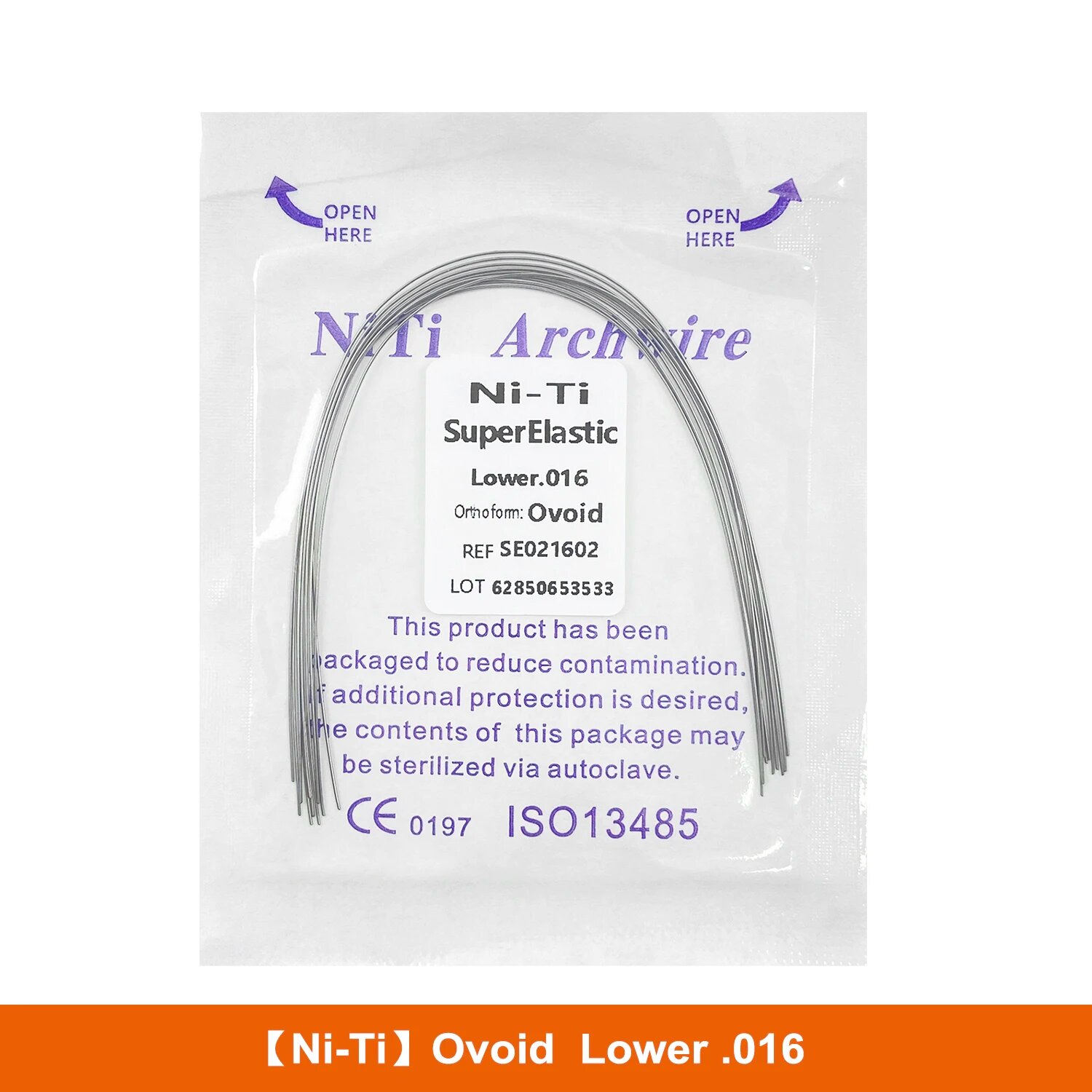 JOLANT стоматологические дуги Niti Ovoid/натуральная форма круглые прямоугольные суперэластичные ортодонтические дуги стоматология, Ovoid 016 Lower