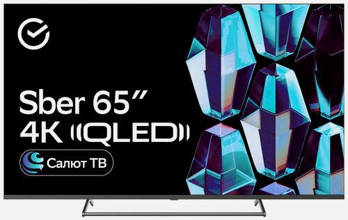 Изображение товара Телевизор Sber SDX-65UQ5231 65" QLED, 4K UltraHD 3840х2160, 60 Гц, Смарт ТВ (Салют ТВ)