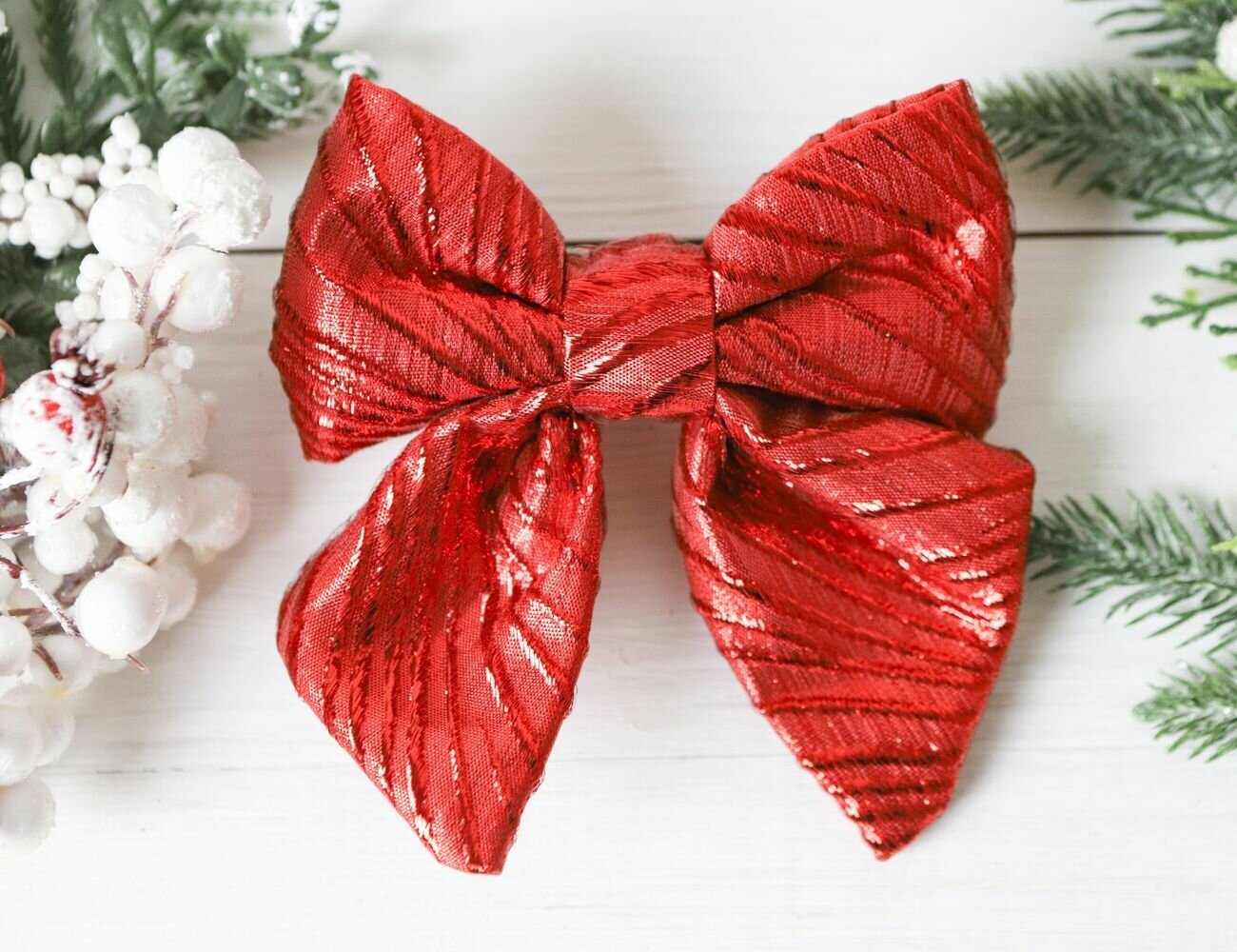 Бант для декорирования лючиано красный 15х13 см Due Esse Christmas XNA24003661