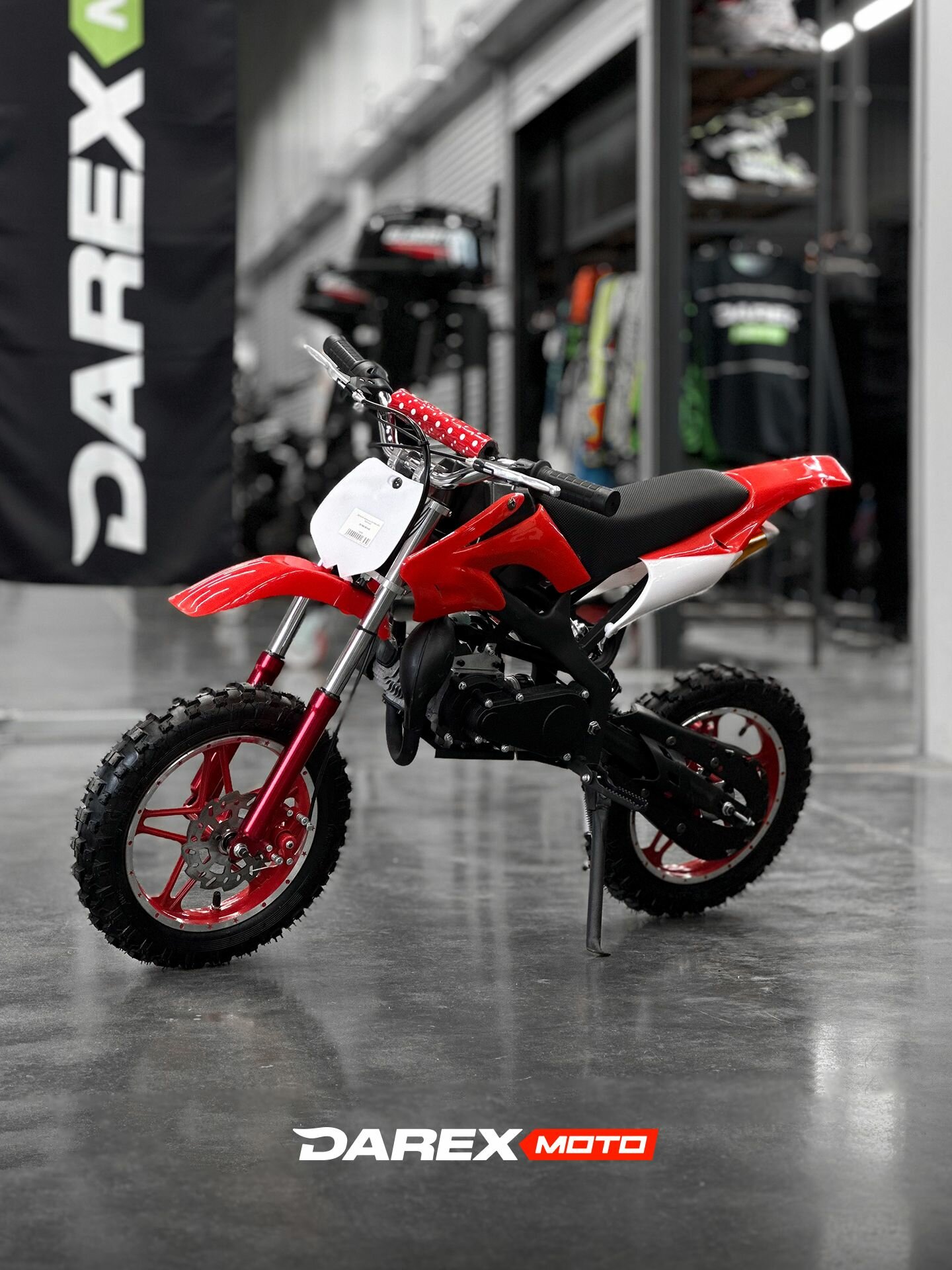 Питбайк DAREX, мощность 2кВт: 2,72л. с красный