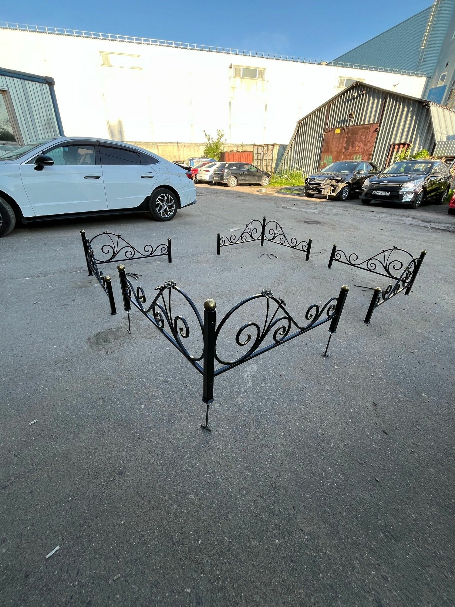 Ограда кованная металлическая 2 угла, Студия кованой мебели Нива — фото 1