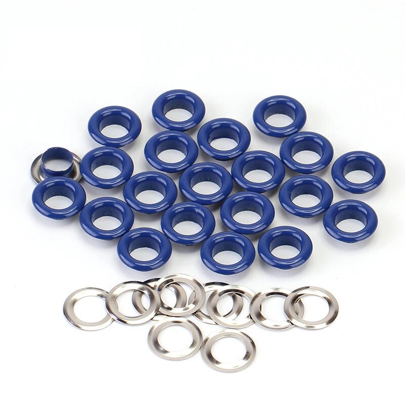 Люверсы алюминиевые 16 цветов 50 шт. Темно-синий 5mm ID 16-50 sets