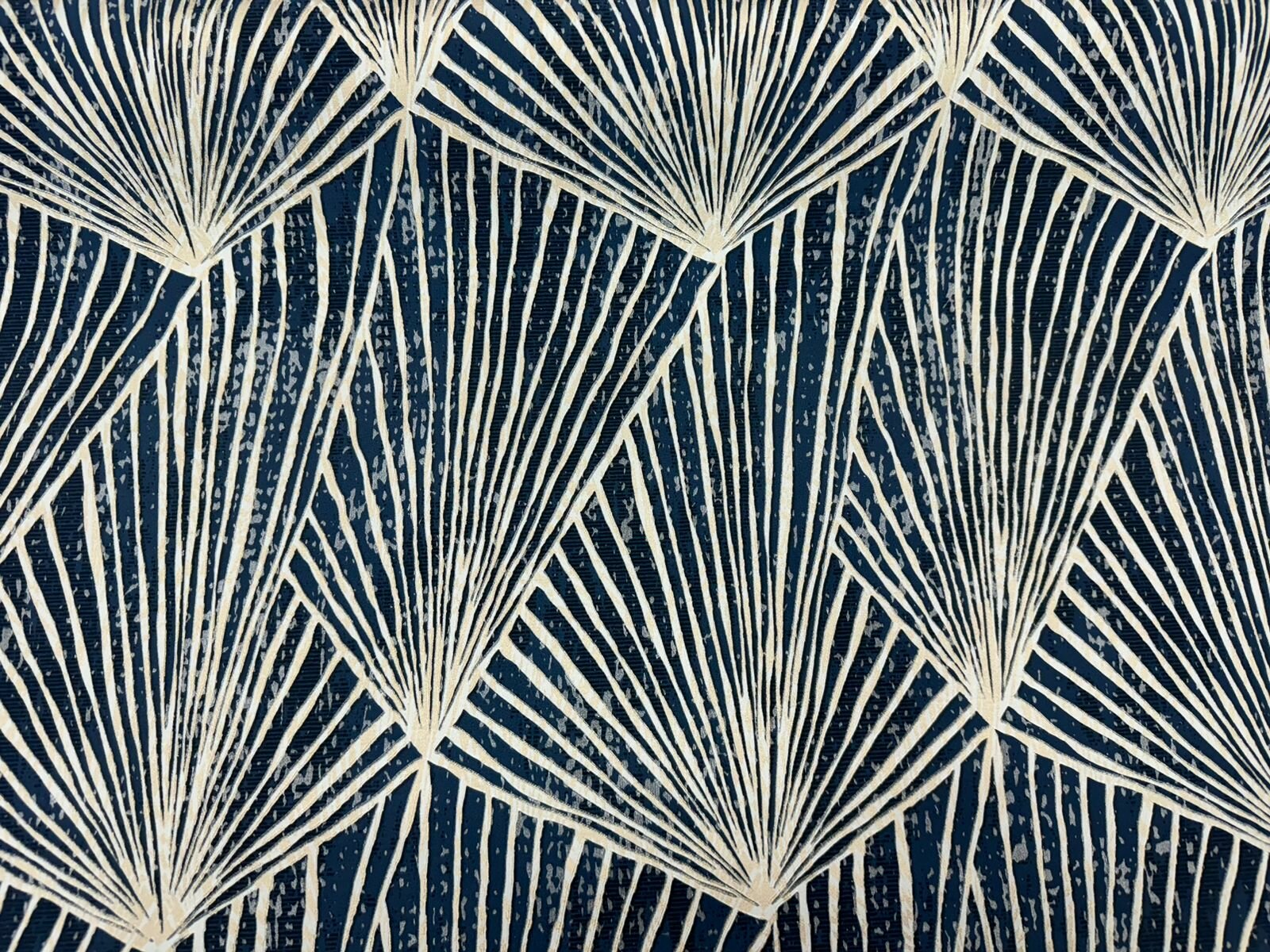 Обои МИР 45268-01 виниловые на флизелиновой основе светостойкие 1.06х10.05 синие с золотом и серебром