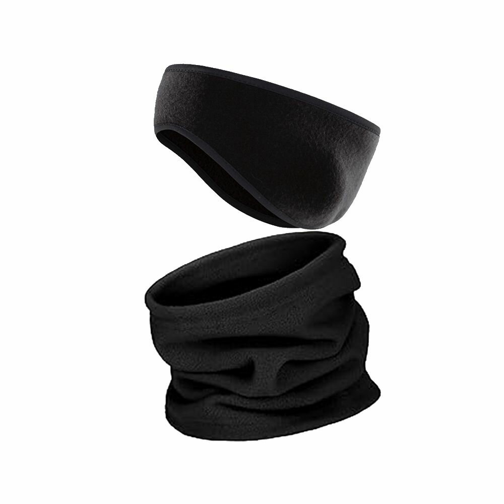 Зимняя повязка-утеплитель для ушей и флисовая гетра для лыжного спорта