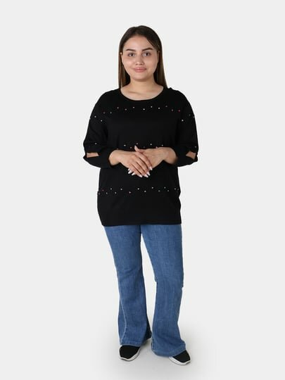 Свитер , размер OneSize, черный — фото 1