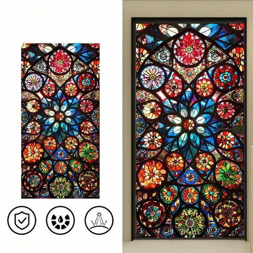 Статическая цветочная пленка для окна CN063 60x120cm 1808₽