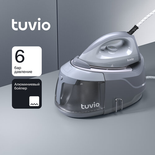 Парогенератор с алюминиевым бойлером 6 Бар Tuvio TSS02B серый 1048000₽