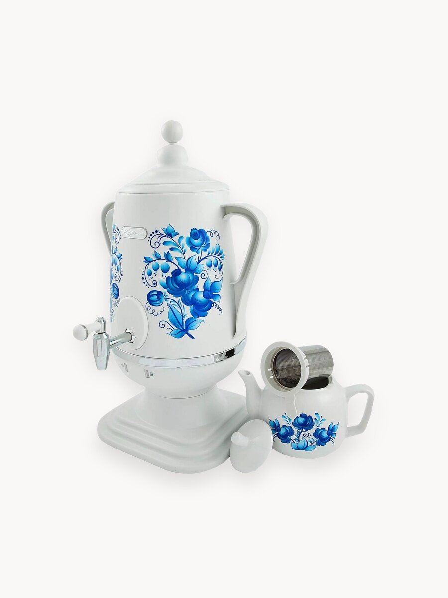 Электрический самовар Добрыня DO-421, автоотключение, пластик, 4 л