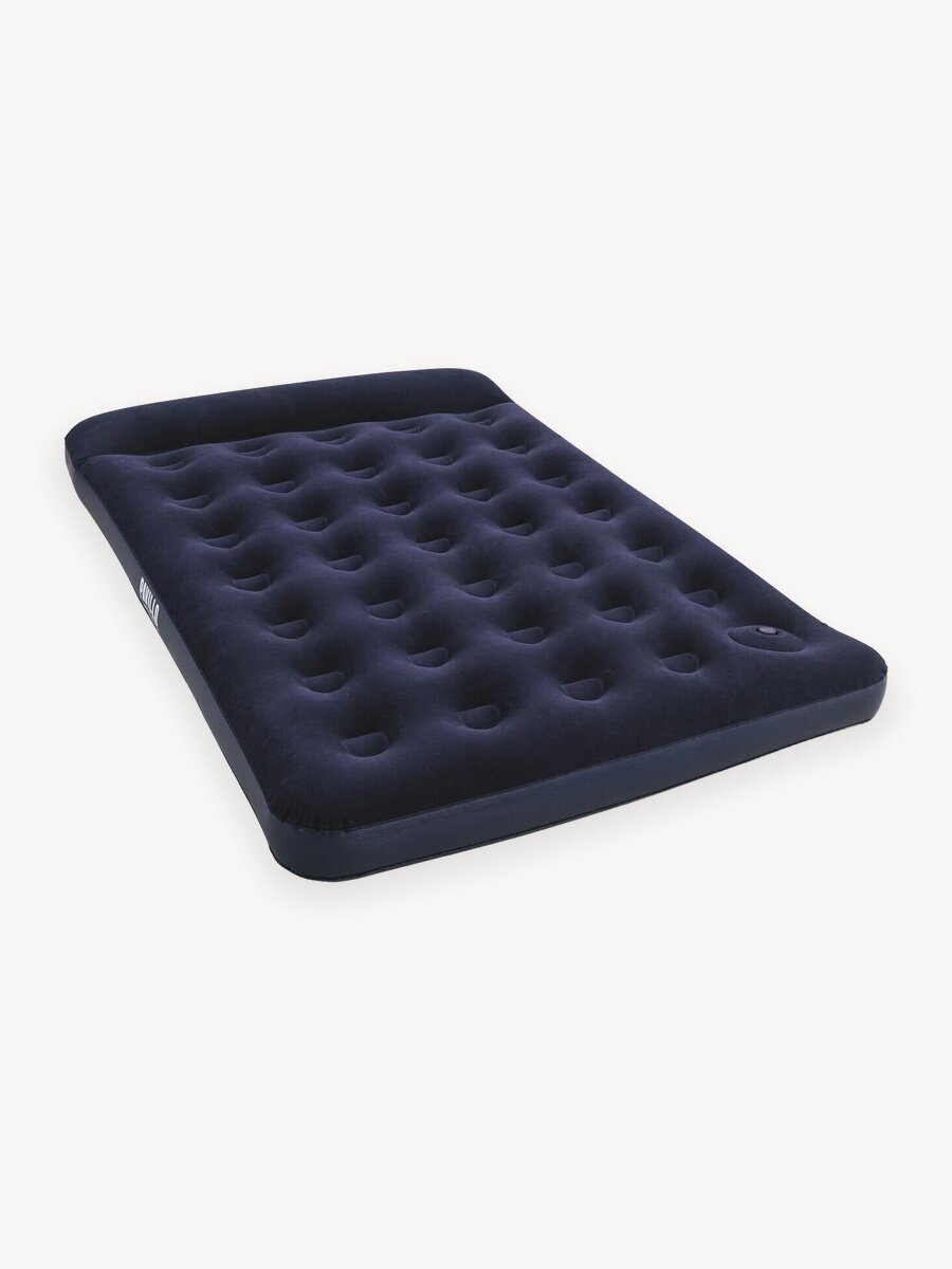 Матрас надувной Bestway 67225, с насосом, флокированный, 191x137x28 см, тёмно-синий