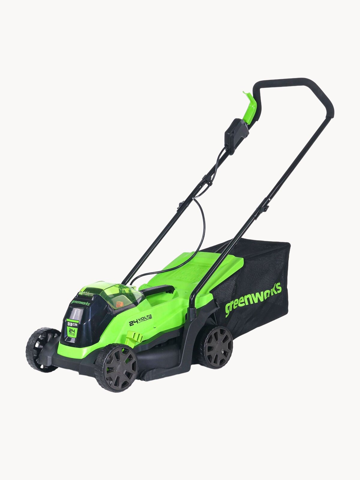 Газонокосилка аккумуляторная Greenworks GD24LM33, 24V, 33 см, бесщеточная, без АКБ и ЗУ, 2516107