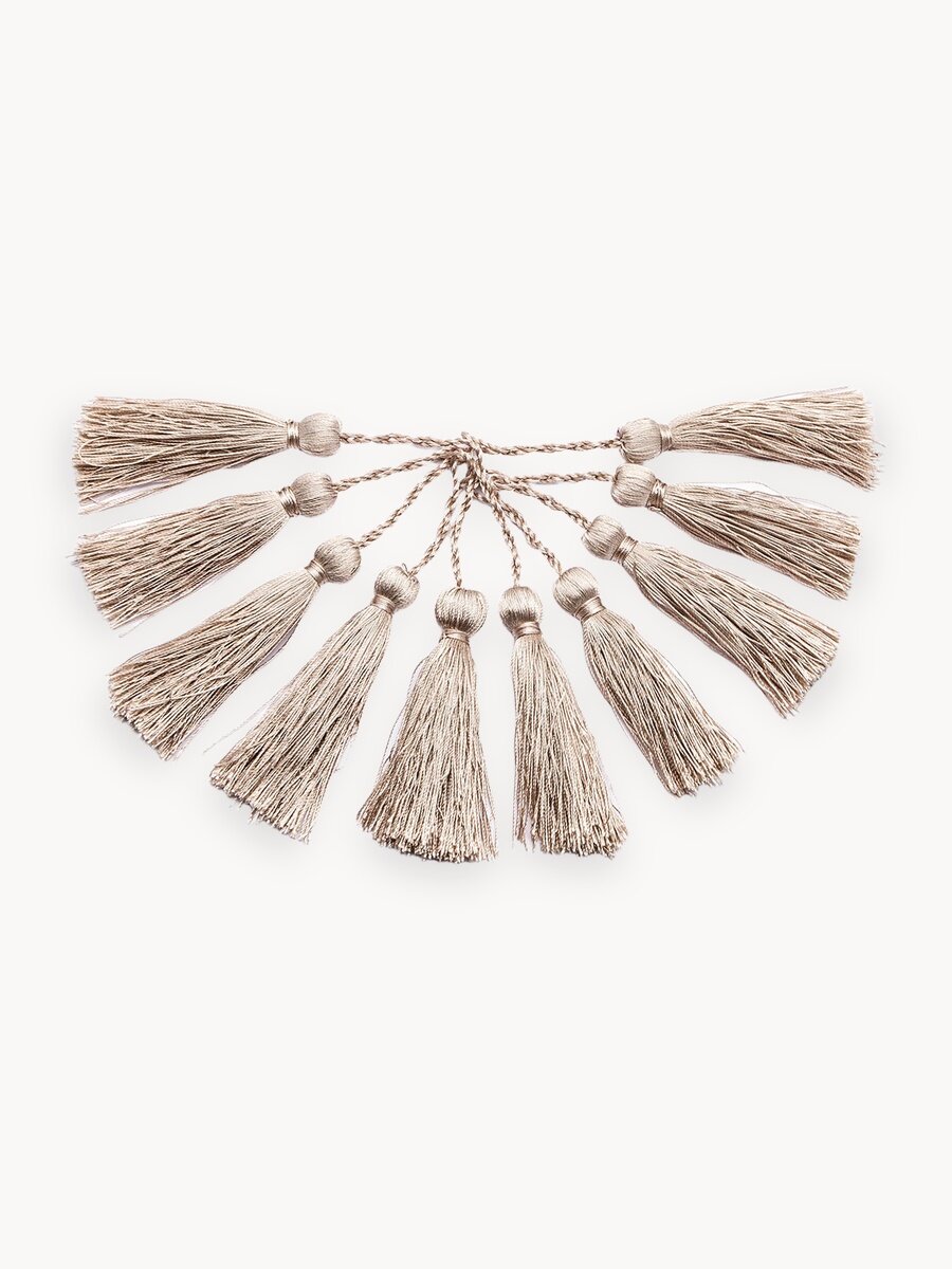 Кисти для штор 7 см, 10 шт, декоративные, вискоза, Айрис (195 бежевый)