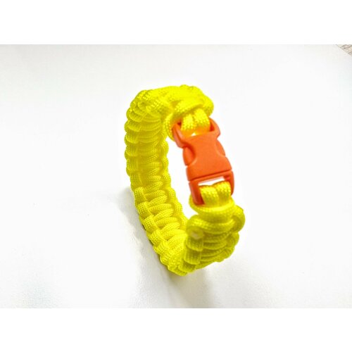 фото Плетеный браслет кобра, 1 шт., размер 19.5 см, диаметр 6 см, желтый, оранжевый нет бренда