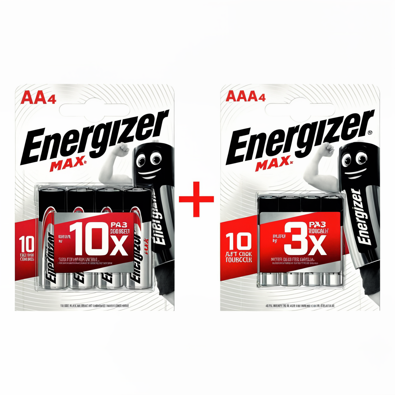 Батарейки Energizer MAX AAA (Мизинчиковые 4 шт.) + AA (Пальчиковые 4 шт.)