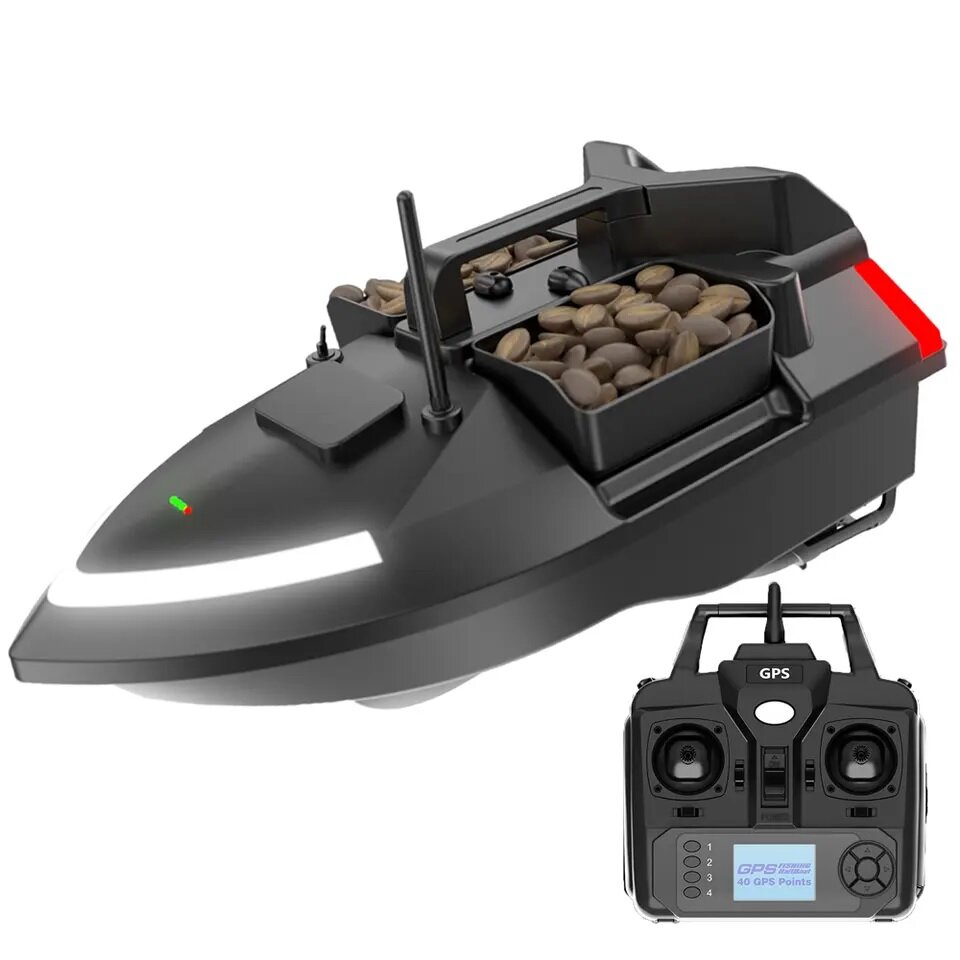 Прикормочный кораблик для рыбалки с GPS