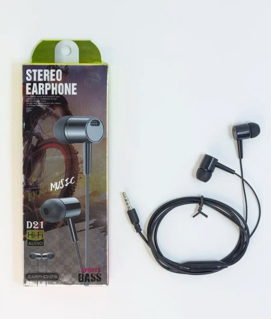 Наушники Stereo Earphone вакуумные с микрофоном